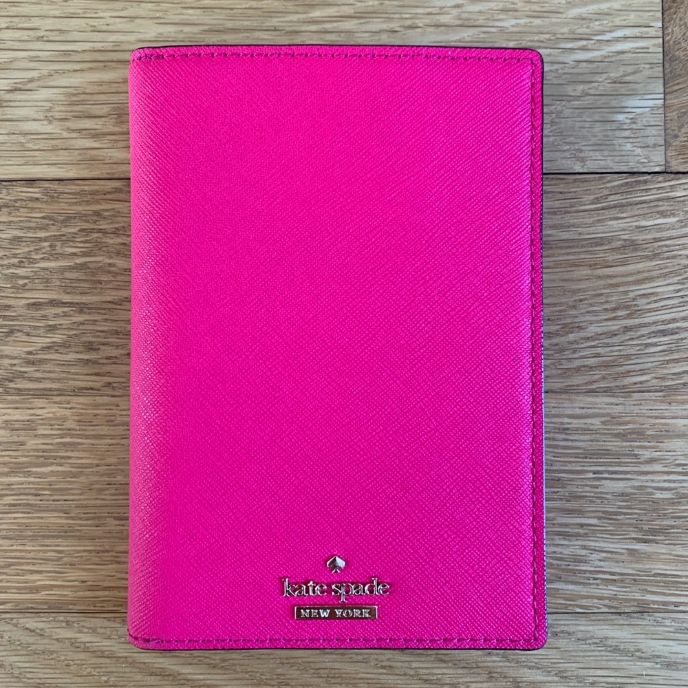 Kate Spade Saffiano Leather Passport Holder With Card Slots